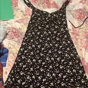 Old Navy Black Floral Midi Dress